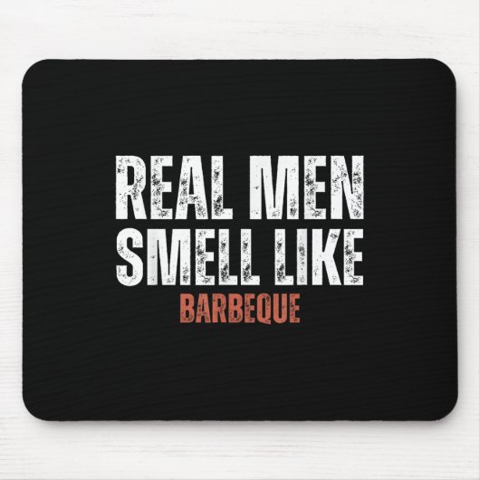 男実在はバーベキューおもしろいBbq Grillingの匂い マウスパッド (正面)