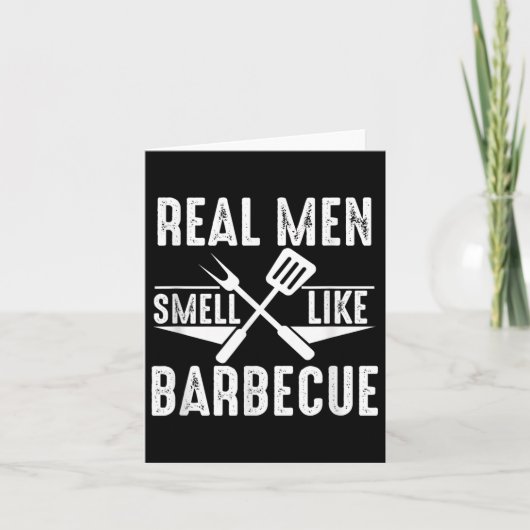男実在はバーベキューおもしろいBbq Grilling Giの匂い カード (正面)