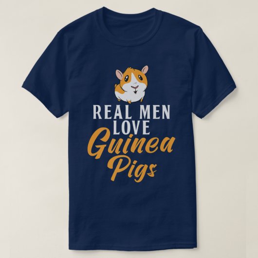 男実在はモルモットを愛 Tシャツ (デザイン正面)