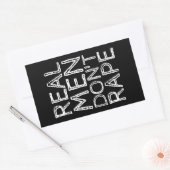 男実在はレイプしない 長方形シール (封筒)