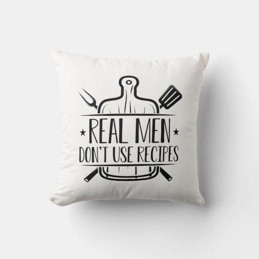 男実在はレシピを使わない クッション (正面)