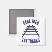 男実在はレールTシャツを敷設 マグネット (正面/裏面)