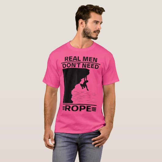 男実在はロープソロ登山ソロを必要としない Tシャツ (正面フル)