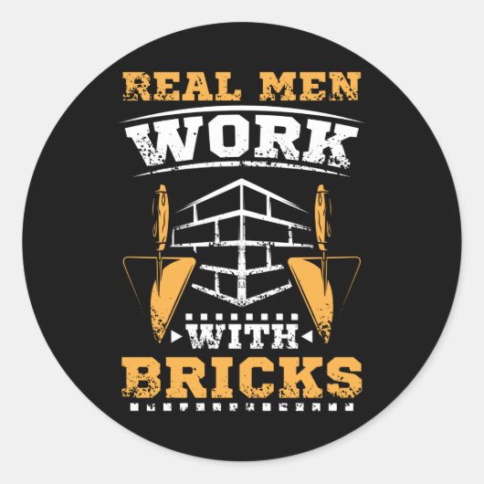 男実在は煉瓦で働く ラウンドシール (正面)