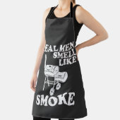 男実在は煙のような匂いバーベキューグリルTシャツ エプロン (インサイチュ)