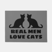 男実在は猫を愛おもしろいする猫好き用ドアマット ドアマット (正面)