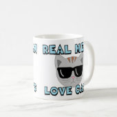 男実在は猫を愛する コーヒーマグカップ (正面右)