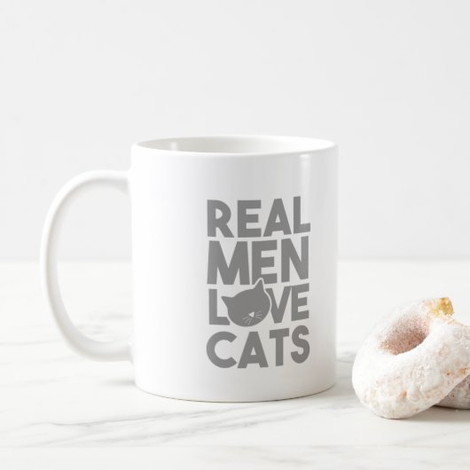男実在は猫を愛する コーヒーマグカップ (ドーナツ)