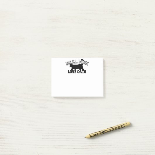 男実在は猫を愛する ポストイット (デスク上)