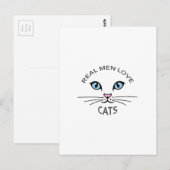 男実在は猫を愛する ポストカード (正面/裏面)