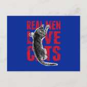 男実在は猫を愛する ポストカード (正面)