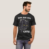 男実在は猫を愛する Tシャツ (正面フル)