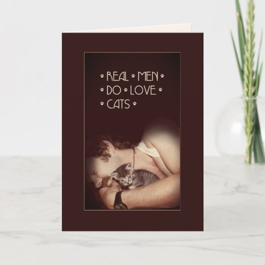 男実在は猫を愛😻カード カード (正面)