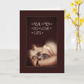 男実在は猫を愛😻カード カード (黄色い花)