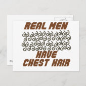男実在は胸毛だ！ ポストカード (正面/裏面)