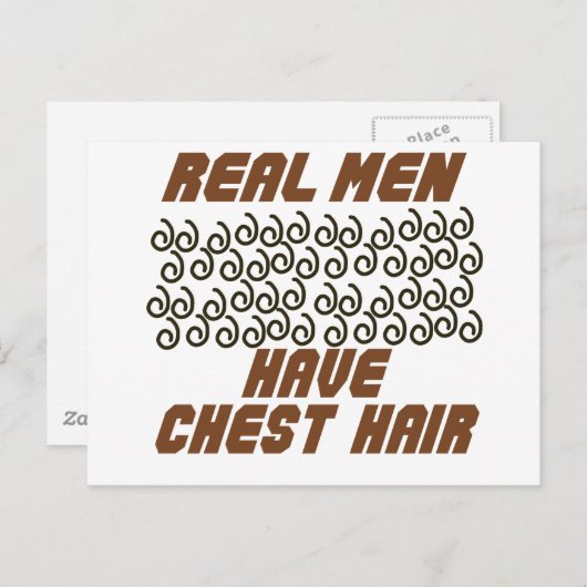 男実在は胸毛だ! ポストカード (正面/裏面)