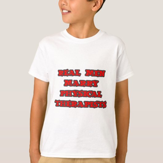 男実在は身体のセラピストと結婚 Tシャツ (正面)