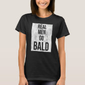 男実在は頭が禿げる Tシャツ (正面)