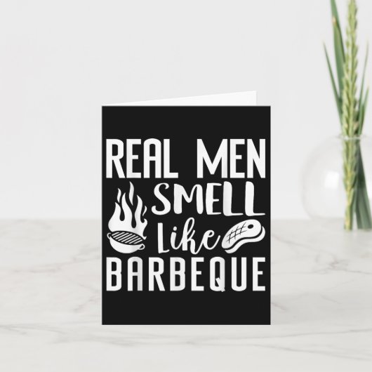 男実在はBbq Barbeque Grilling Piのおもしろい匂い カード (正面)
