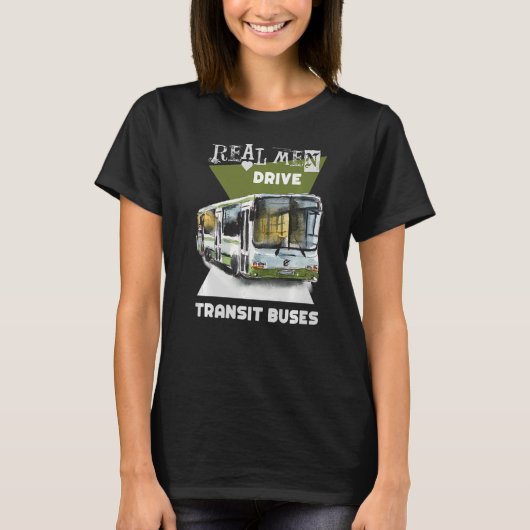 男実在人がトラック実在の重い機器オペラトを運転 Tシャツ (正面)