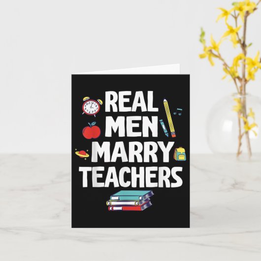 男実在人が先生と結婚結婚Happy's Marks Day Gr カード (黄色い花)