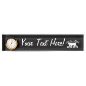 男実在人が猫を愛するこの白 デスクネームプレート (正面)