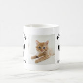 男実在人が猫を愛すカスタムる文字パーソナライズされた写真 コーヒーマグカップ (中央)