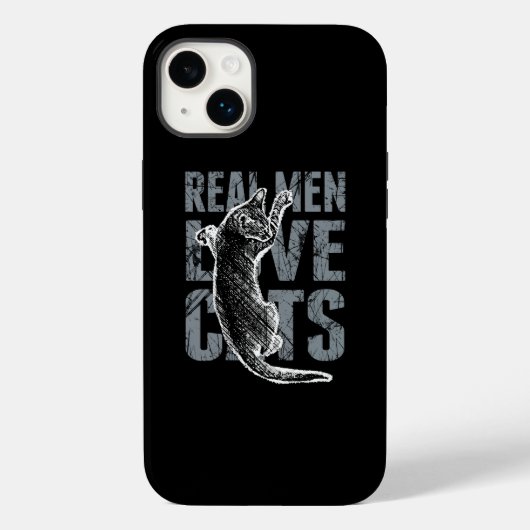 男実在人が猫を愛すグランジるスタイル Case-Mate iPhoneケース (裏面)