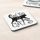 男実在人が猫を愛すスタイリッシュデザイン コースター (左側)