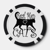 男実在人が猫を愛すスタイリッシュデザイン ポーカーチップ (裏面)