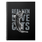 男実在人が猫を愛す動揺してスタイル ノートブック (正面)