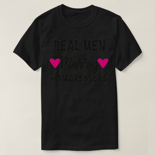 男実在人が美容師と結婚 Tシャツ (デザイン正面)