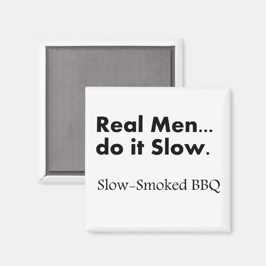 男実在人はゆっくりとしたBBQをする マグネット (正面/裏面)