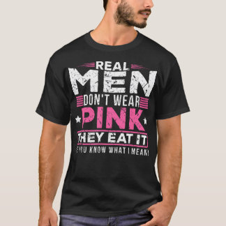 男実在人は衣服ピンク食べIt Sexy Kinky O Tシャツ