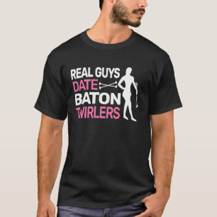 男実在人バトンツワラー可愛いバトンツワリング Tシャツ