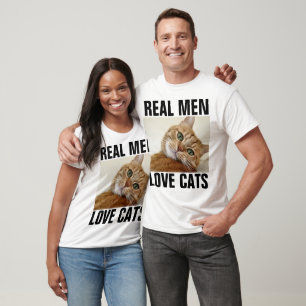 男実在人LOVE CATS ORANGE虎猫Tシャツ Tシャツ
