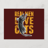 男実在子は赤毛の猫が好き ポストカード (正面)