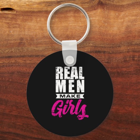 男実在子父親の新しい父親のギフトおもしろい市 キーホルダー (正面)