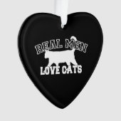 男実在性が猫のシルエット オーナメント (正面)