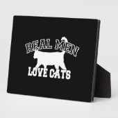 男実在性が猫のシルエット フォトプラーク (側面)