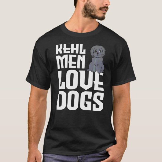 男実在犬を愛するドイツの羊飼いペット男性へ Tシャツ (正面)