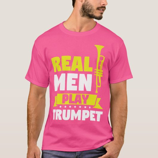 男実在遊がラッパを張る Tシャツ (正面)