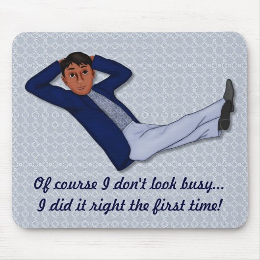 男忙し人 マウスパッド (正面)