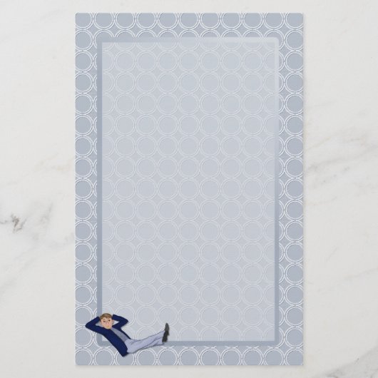 男忙し文具 便箋 (正面)