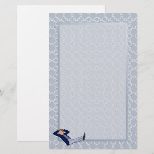 男忙し文具 便箋 (正面/裏面)