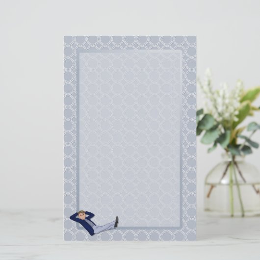 男忙し文具 便箋 (スタンド正面)