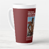 男性おもしろいの中年危機的賜物 カフェラテマグ (左アングル)