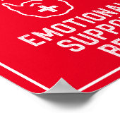 男性おもしろいの感情的なサポートヒゲのジョークのギフトポスト ポスター (角)