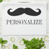 男性おもしろいシェフ用の黒ひげキッチンタオル キッチンタオル (折り畳み)