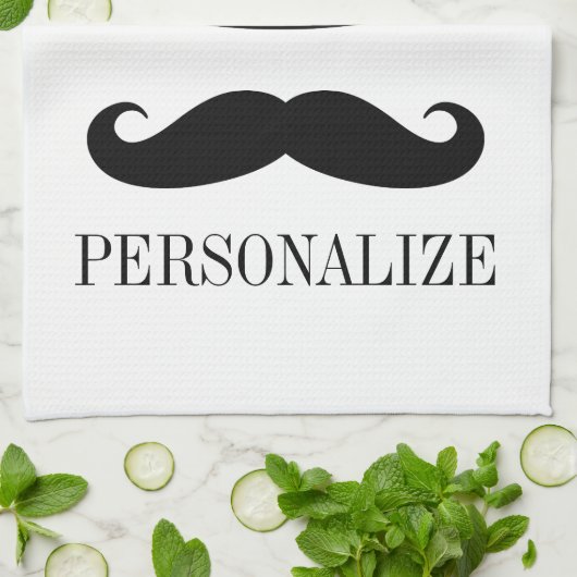 男性おもしろいシェフ用の黒ひげキッチンタオル キッチンタオル (折り畳み)